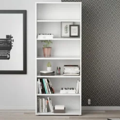 Boekenkast Wit - 90x40x220cm - Prima