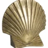 Boekensteun Schelp - goudkleurig - 16x16x5 cm