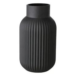 Boltze Bloemenvaas Nordik Arcade - zwart - glas - D13 x H22 cm