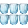 Bormioli Rocco Drinkglazen - 6x - blauw - tumbler glas - 290 ml