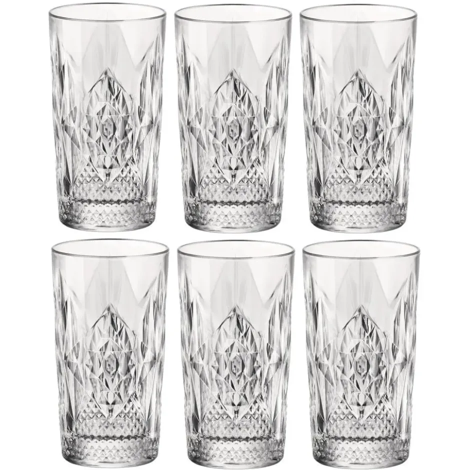 Bormioli Rocco Drinkglazen - 6x stuks - transparant - 490 ml