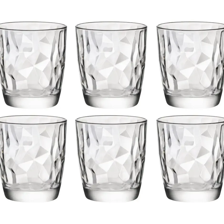 Bormioli Rocco waterglazen/sapglazen Diamond Dof - 6x - 390 ml