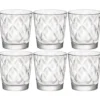 Bormioli Rocco waterglazen - 6x - 240 ml - relief - sap/waterglas