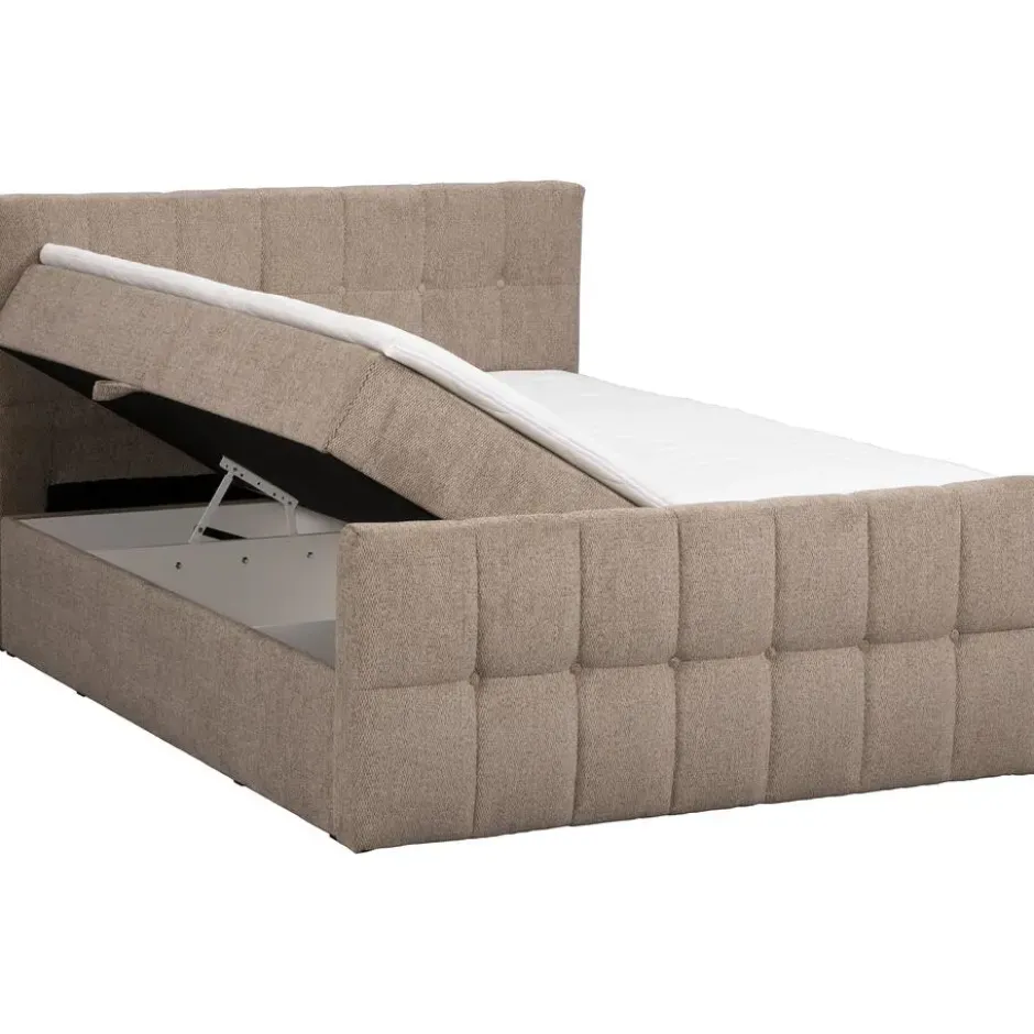 Boxcombinatie met opbergruimte Malmo - taupe - 160x200 cm