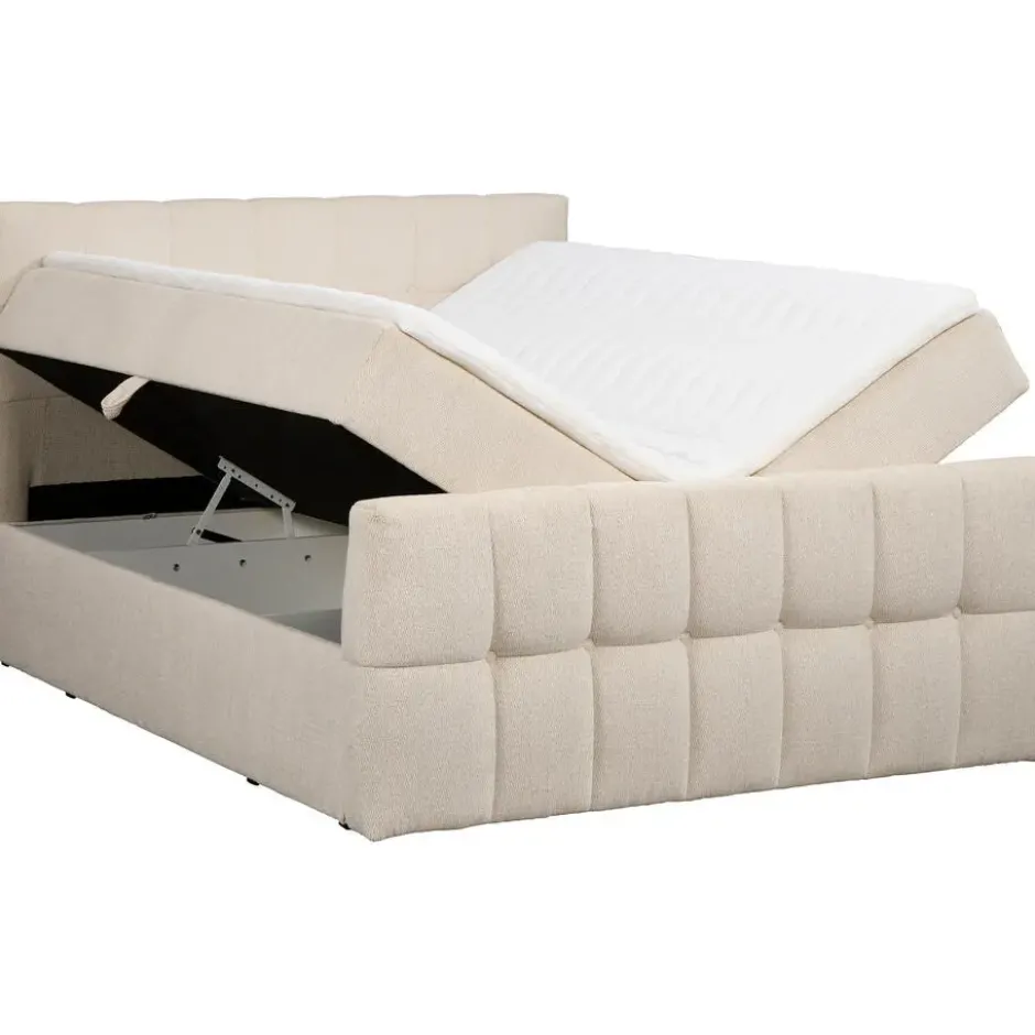 Boxcombinatie met opbergruimte Malmo - ecru - 140x200 cm