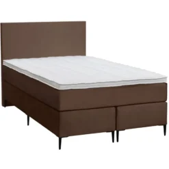 Boxspring Liv egaal - bruin - 120x200 cm - slanke poot