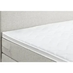 Boxspring Liv egaal - ecru - 90x200 cm - ronde poot