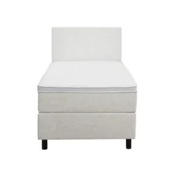 Boxspring Liv egaal - ecru - 90x200 cm - ronde poot