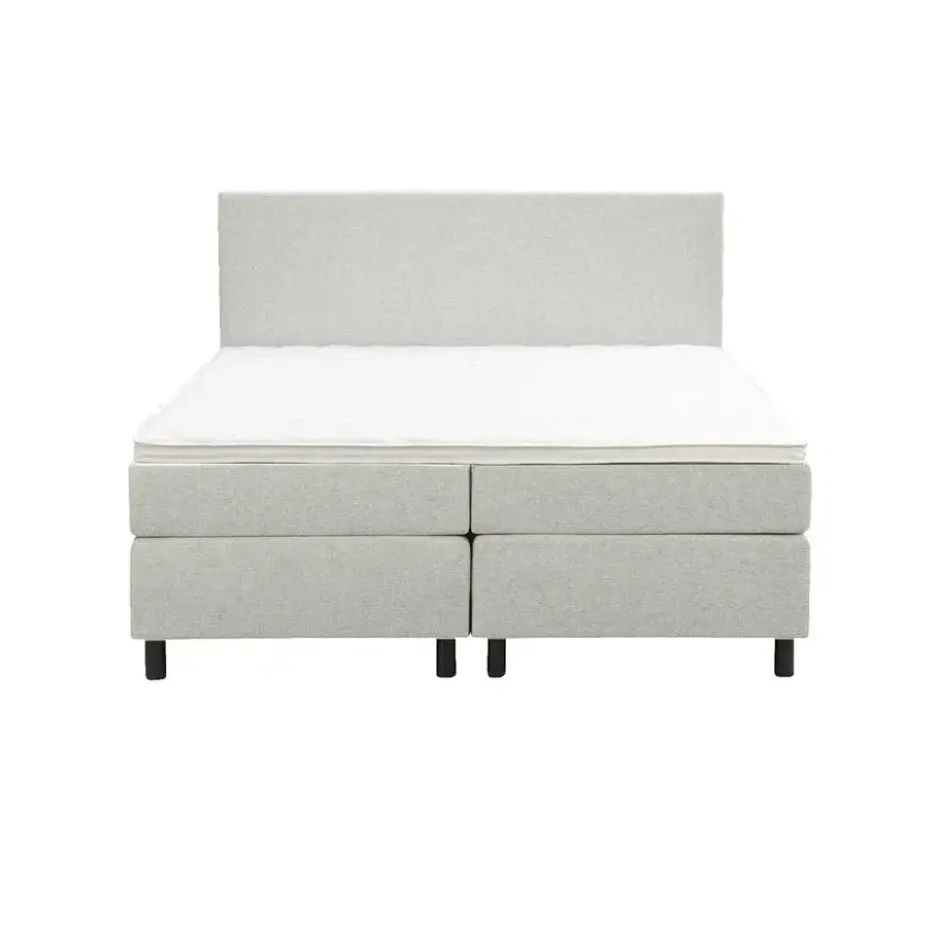 Boxspring Liv egaal - ecru - 180x200 cm - ronde poot