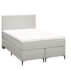 Boxspring Liv egaal - ecru - 120x200 cm - slanke poot