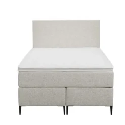 Boxspring Liv egaal - ecru - 120x200 cm - slanke poot