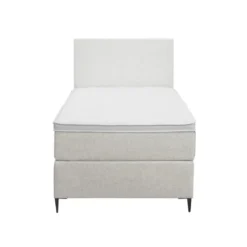 Boxspring Liv egaal - ecru - 90x200 cm - slanke poot