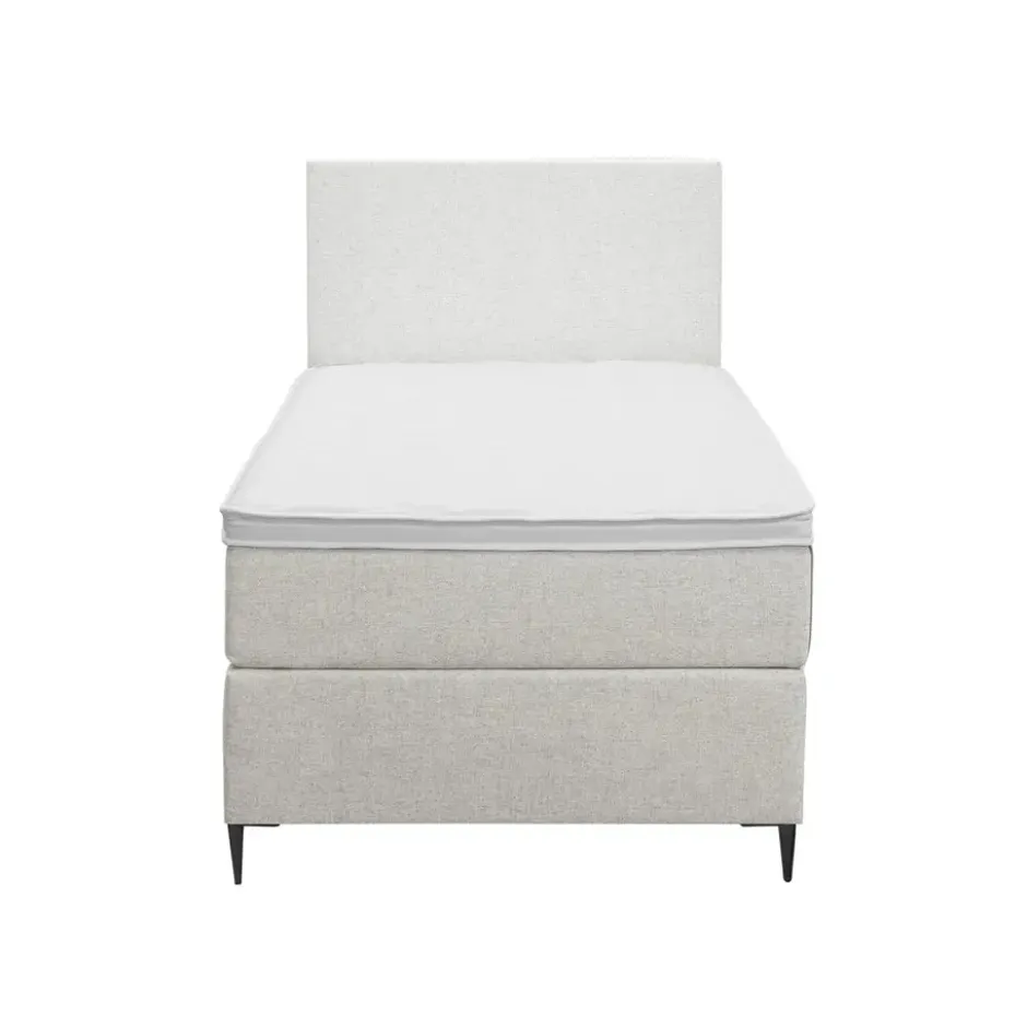 Boxspring Liv egaal - ecru - 90x200 cm - slanke poot