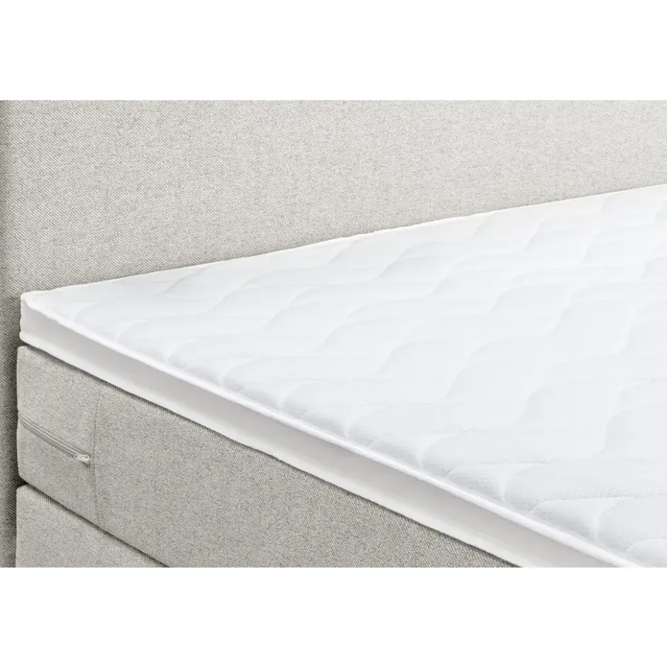 Boxspring Liv egaal - ecru - 140x200 cm - slanke poot