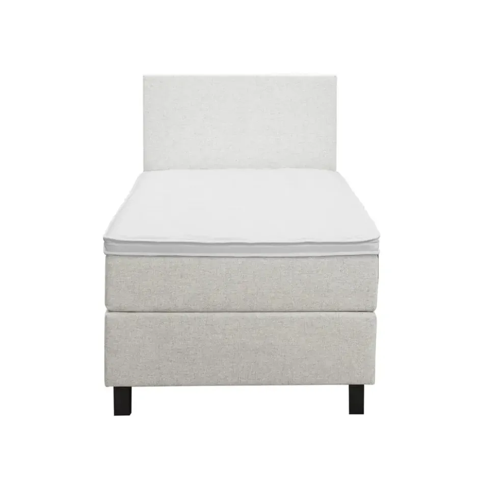 Boxspring Liv egaal - ecru - 90x200 cm - vierkante poot