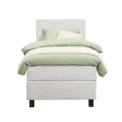 Boxspring Liv egaal - ecru - 90x200 cm - vierkante poot