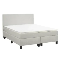 Boxspring Liv egaal - ecru - 140x200 cm - vierkante poot