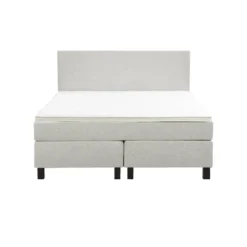 Boxspring Liv egaal - ecru - 140x200 cm - vierkante poot
