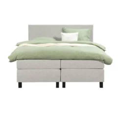Boxspring Liv egaal - ecru - 180x200 cm - vierkante poot