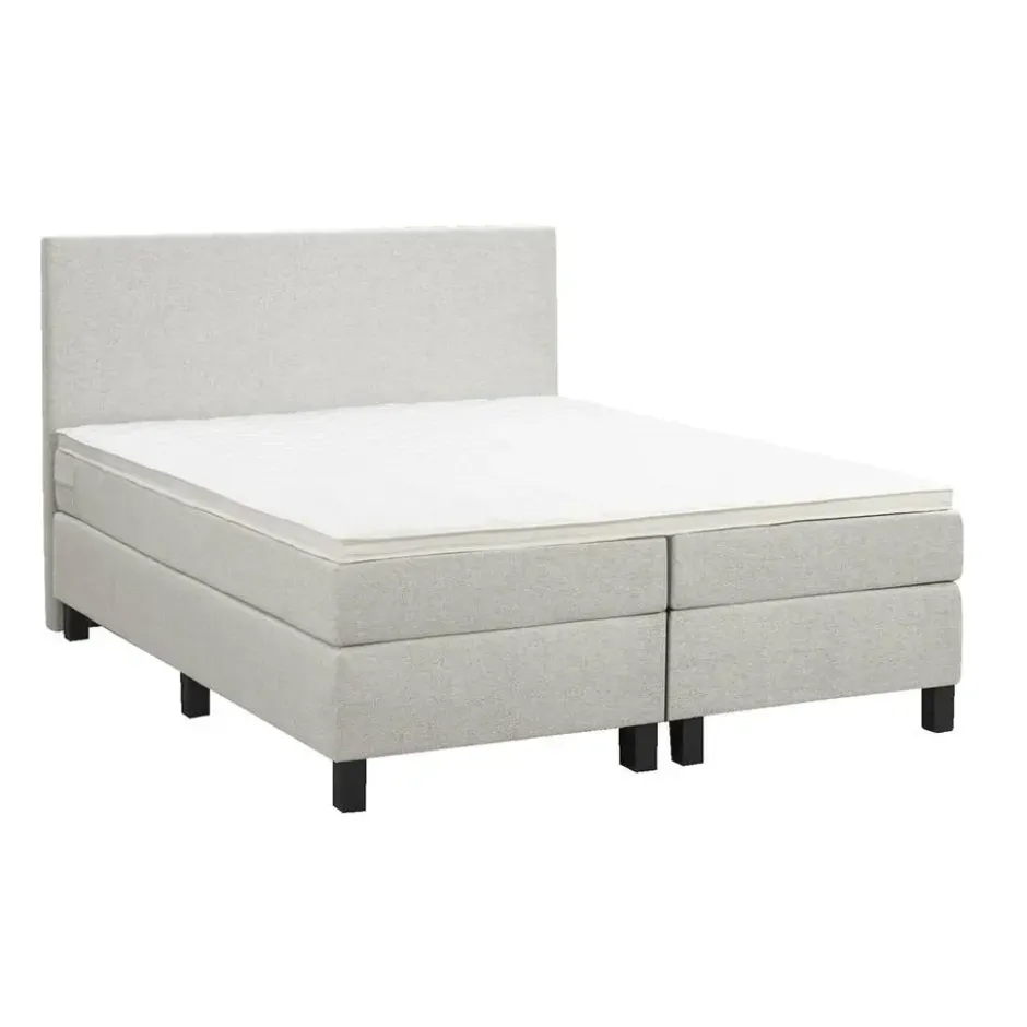 Boxspring Liv egaal - ecru - 180x200 cm - vierkante poot