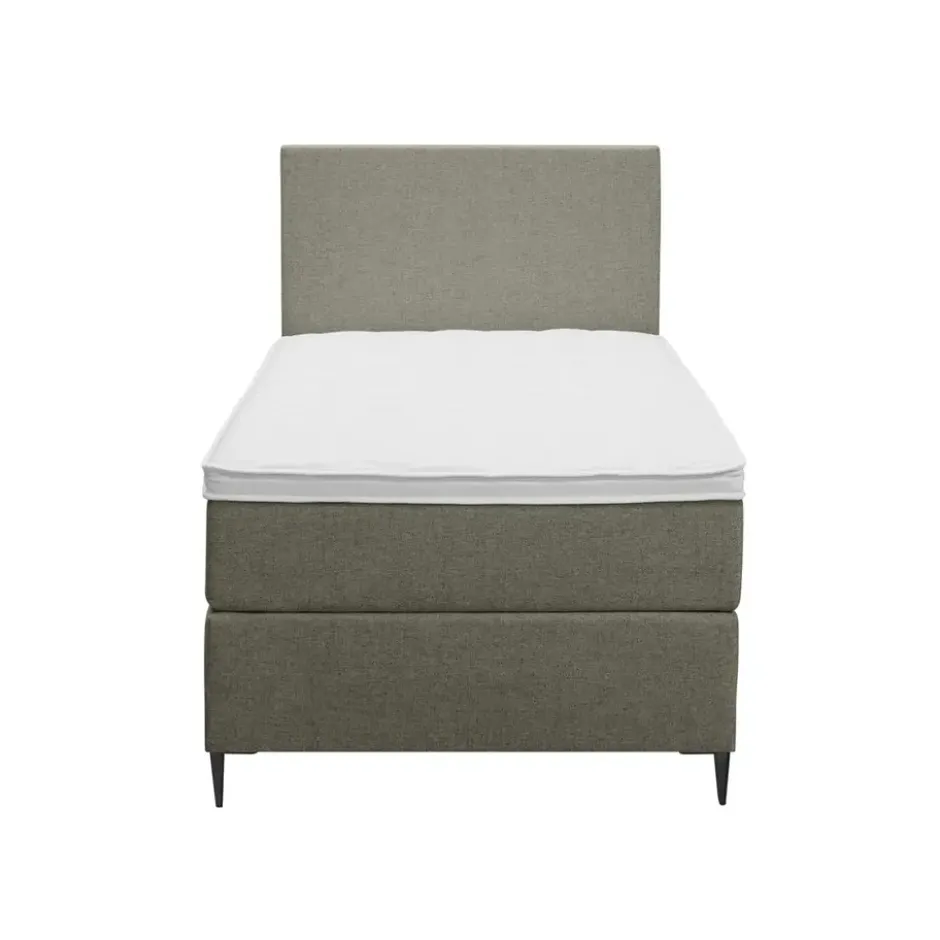Boxspring Liv egaal - groen - 90x200 cm - slanke poot