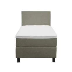 Boxspring Liv egaal - groen - 90x200 cm - vierkante poot