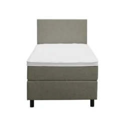 Boxspring Liv egaal - groen - 90x200 cm - ronde poot