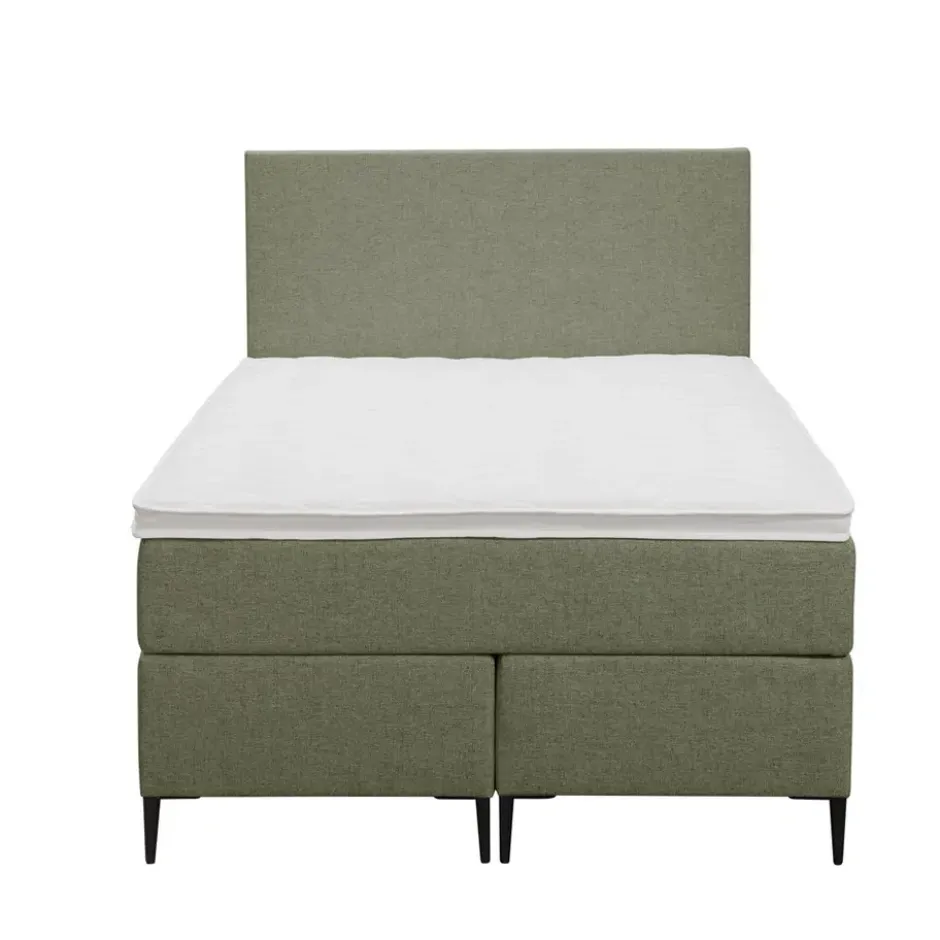Boxspring Liv egaal - groen - 120x200 cm - slanke poot