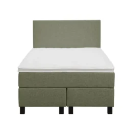 Boxspring Liv egaal - groen - 120x200 cm - vierkante poot