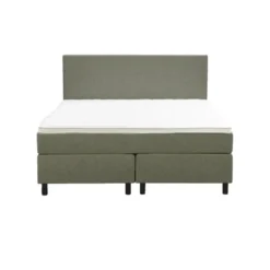 Boxspring Liv egaal - groen - 140x200 cm - ronde poot