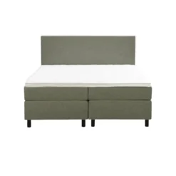 Boxspring Liv egaal - groen - 180x200 cm - ronde poot