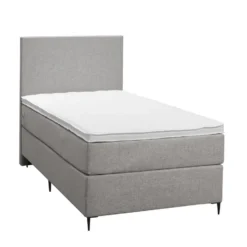 Boxspring Liv egaal - lichtgrijs - 90x200 cm - slanke poot