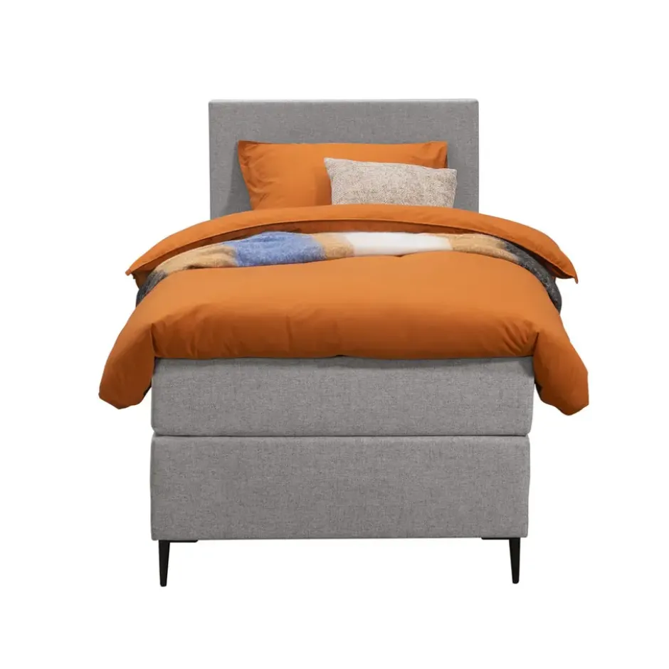 Boxspring Liv egaal - lichtgrijs - 90x200 cm - slanke poot