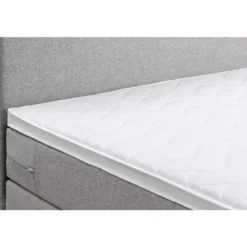 Boxspring Liv egaal - lichtgrijs - 90x200 cm - ronde poot