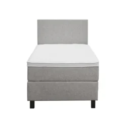 Boxspring Liv egaal - lichtgrijs - 90x200 cm - vierkante poot