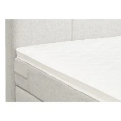 Boxspring Liv geblokt - ecru - 120x200 cm - vierkante poot