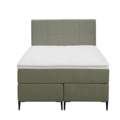 Boxspring Liv geblokt - groen - 120x200 cm - slanke poot