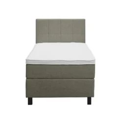 Boxspring Liv geblokt - groen - 90x200 cm - vierkante poot