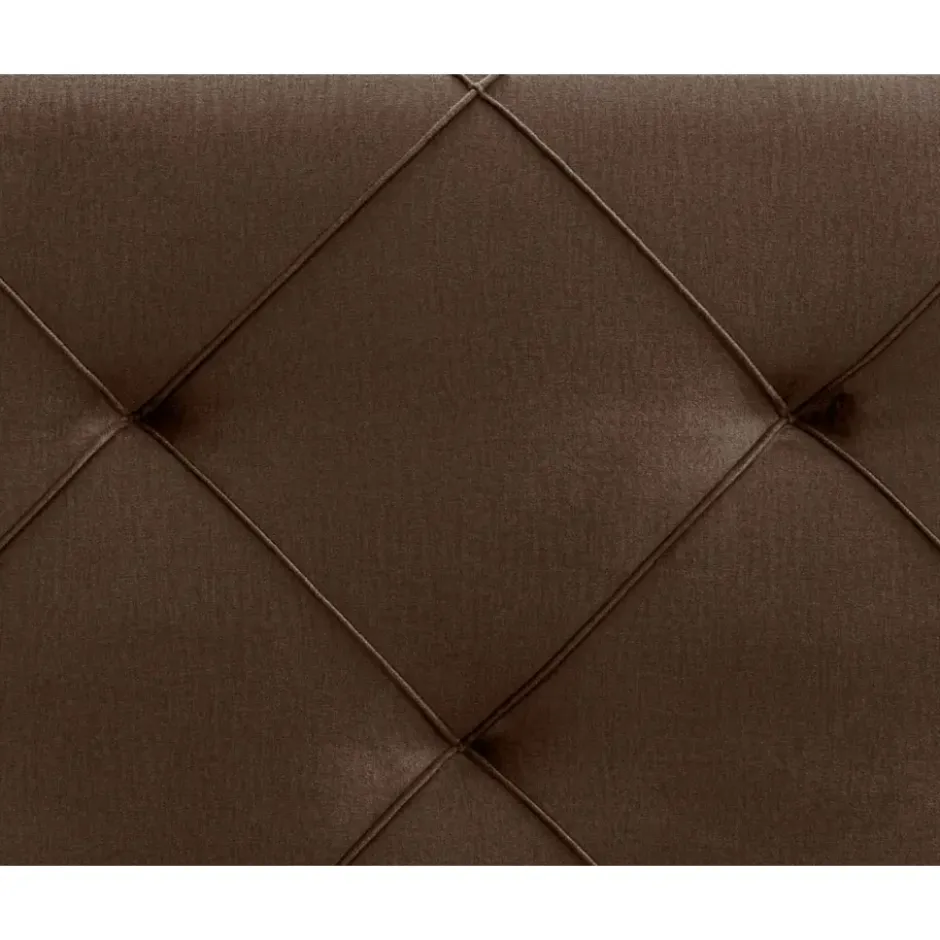 Boxspring Liv geruit - bruin - 180x200 cm - ronde poot