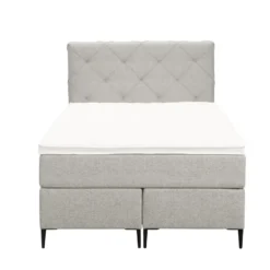 Boxspring Liv geruit - ecru - 120x200 cm - slanke poot