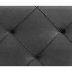Boxspring Liv geruit - grijs - 140x200 cm - ronde poot
