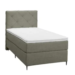 Boxspring Liv geruit - groen - 90x200 cm - slanke poot