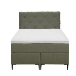 Boxspring Liv geruit - groen - 120x200 cm - slanke poot