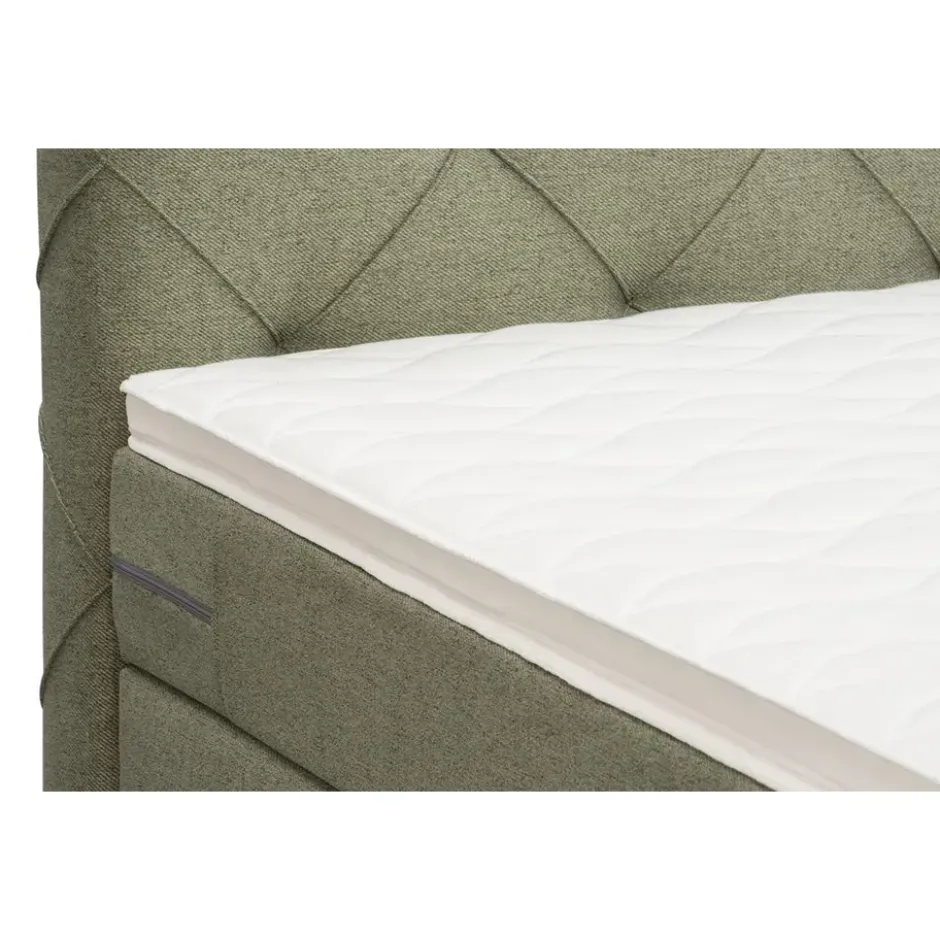 Boxspring Liv geruit - groen - 120x200 cm - slanke poot