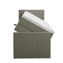 Boxspring met opbergruimte en voetbord Liv egaal - groen - 90x200cm