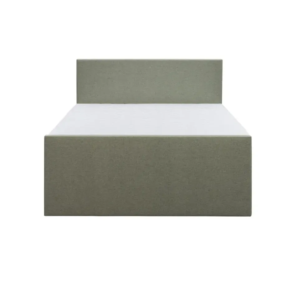 Boxspring met opbergruimte en voetbord Liv egaal - groen - 160x200cm