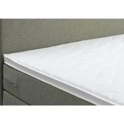 Boxspring met opbergruimte en voetbord Liv egaal - groen - 180x200cm