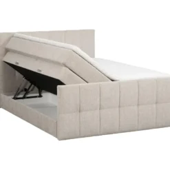 Boxspring met opbergruimte Kanso - taupe - 160x200 cm