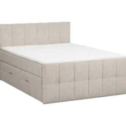 Boxspring met opbergruimte Kanso - taupe - 160x200 cm