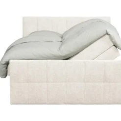 Boxspring met opbergruimte Kanso - ecru - 180x200 cm